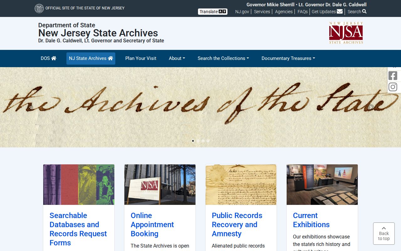 Bridgewater Township city directory research in the New Jersey State Archives